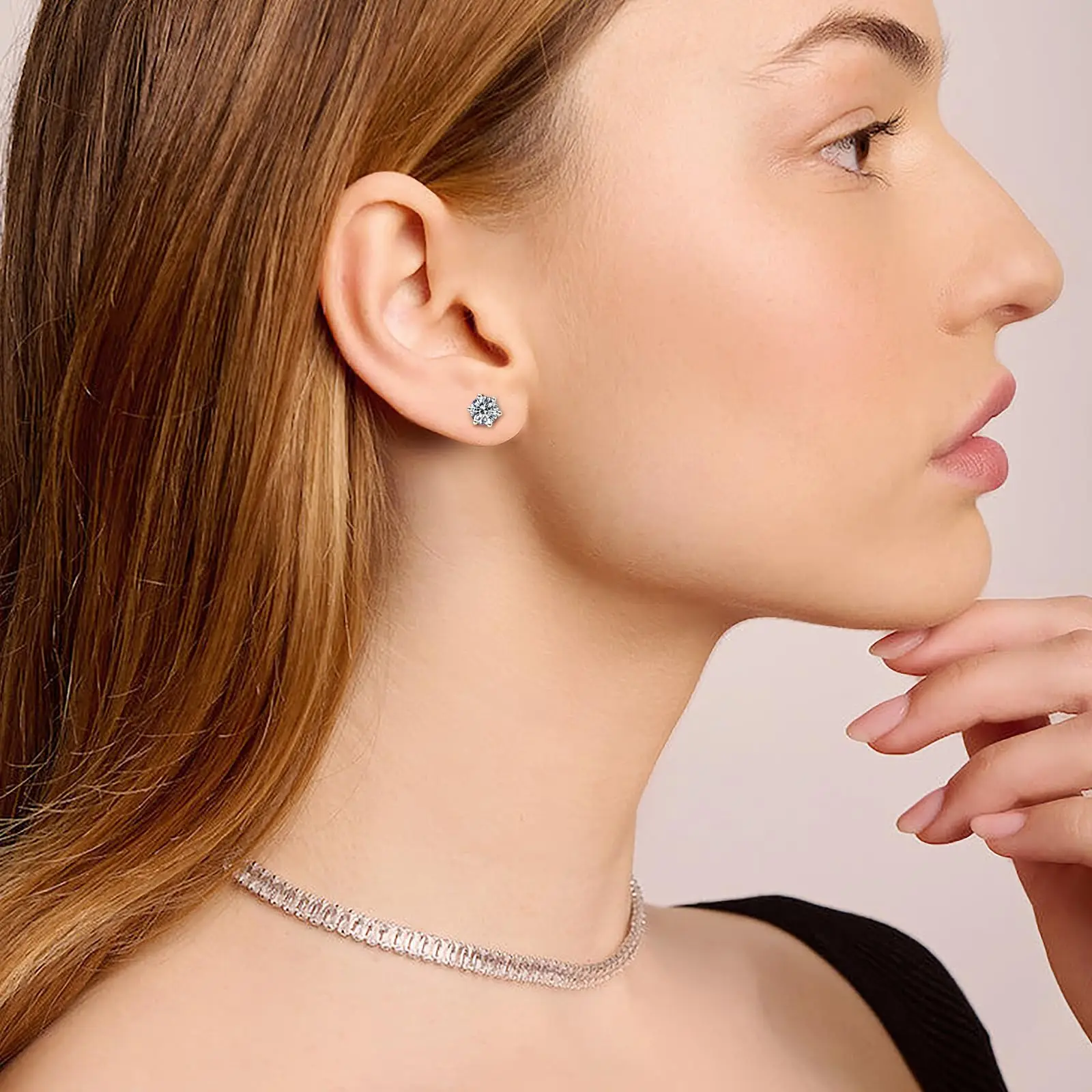 Factory Price VVS Diamond Earring 925 Sterling Silver Men Women Jewelry Round Cut GRA Certificate Moissanite Stud Earrings