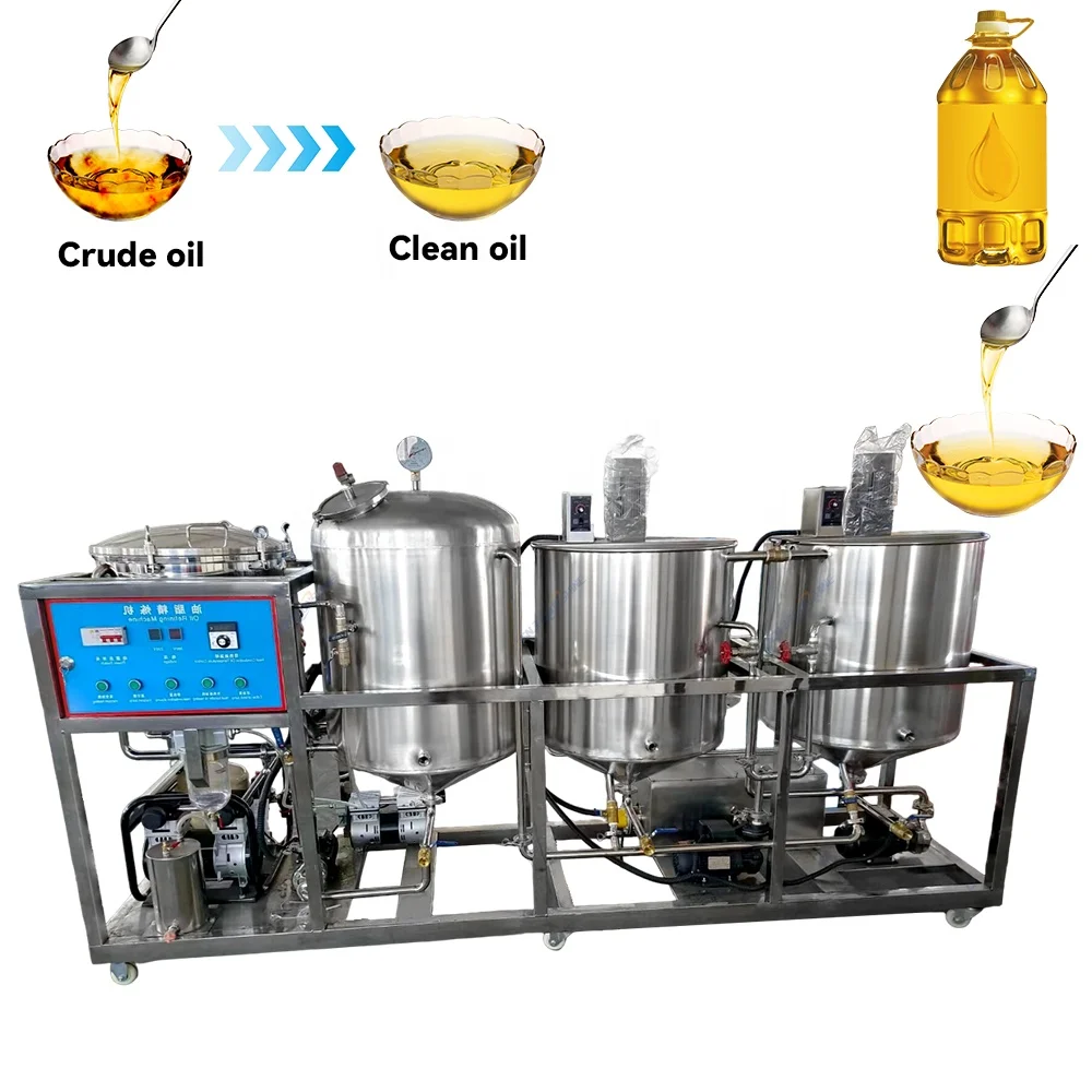 Factory Price Oil Pressing Extraction Machine Vegetable Oil Palm Crude Edible Deodorizing Tank Plant Oil Refining Tank Machine