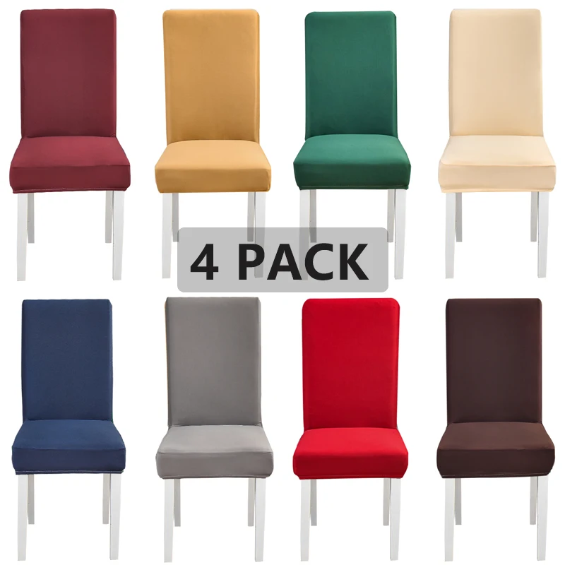 Elastic Dinner Universal Stretch Chair Slip Covers Spandex Chair Slipcovers for Seat Protector Chair Covers for Dining Room