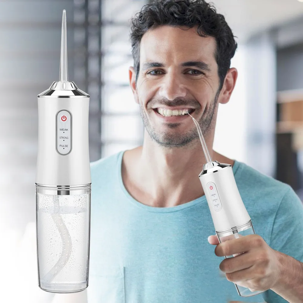 Portable Rechargeable Water Pick Teeth Cleaner 3 Modes Dental Teeth Oral Irrigator Cordless Tooth Usb Water Flosser