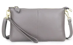 2022 Single colored Genuine Leather Handbag Lady Clutch For Women Small Crossbody Bags