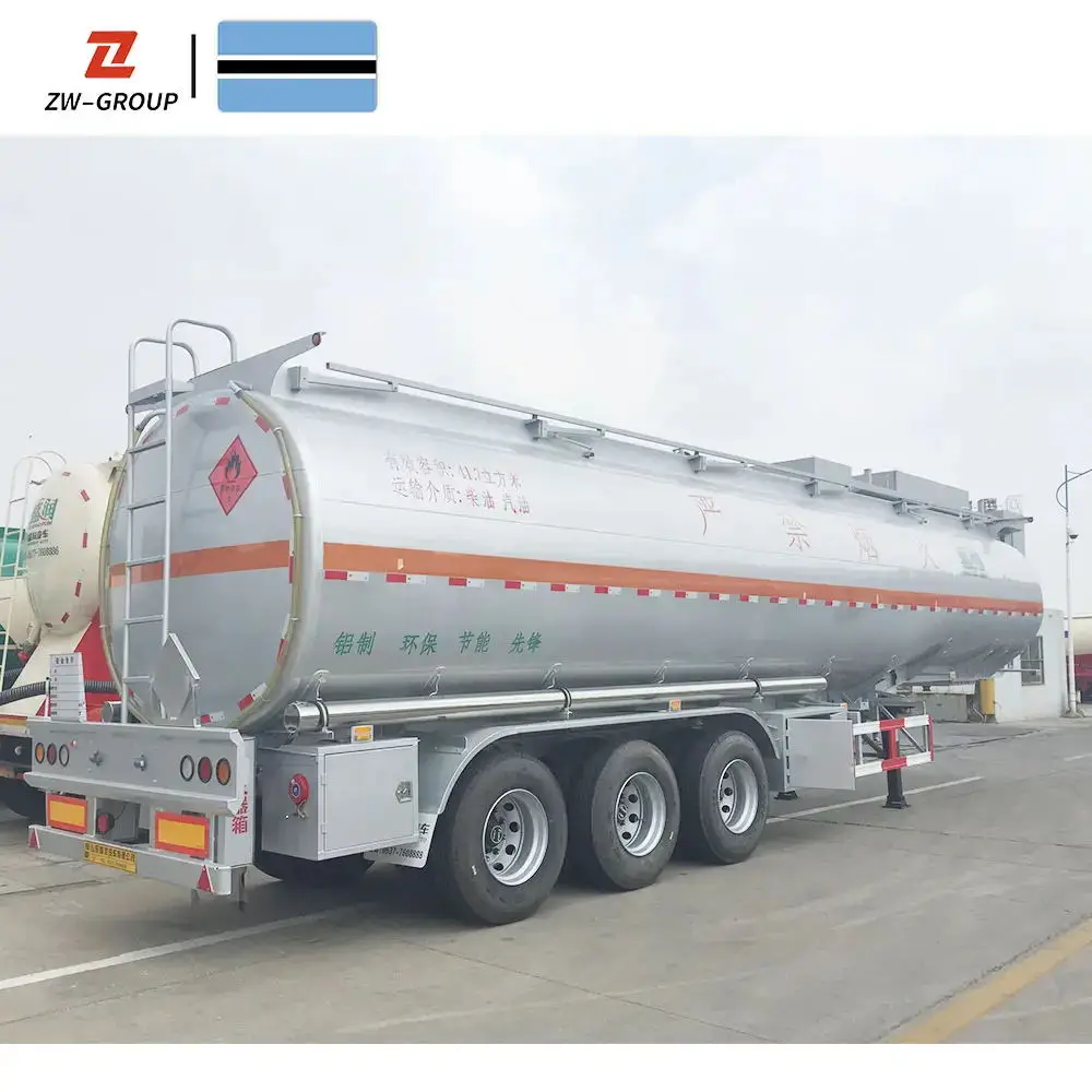 ZW Group 50 Cbm дизельное топливо танкер прицеп 35000- 550000L нефтяного топлива транспорт полуприцеп