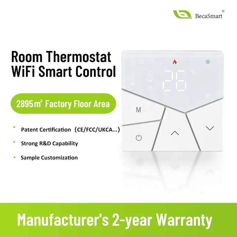 Becasmart BHT-15 Smart Heating Underfloor Heating Panels Smart WiFi Room Thermostat Digital WiFi Smart Room Termostato