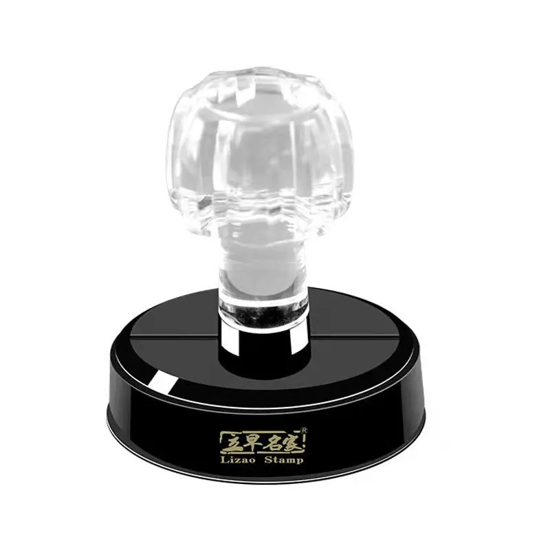 factory direct sale round  square  oval rectangle  lizao flash stamp crystal stamp