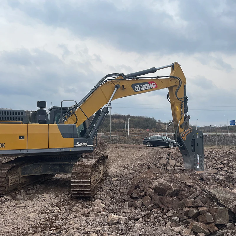 Heavy Duty Gate Valve 140mm Eagle Rewin Demo Parts Tractor Attachment Round Pile Hydraulic Rock Breaker for Sub Compact Tractor