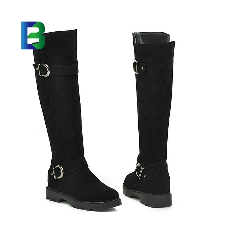 Barchon XYF4344 black red brown suede boots for women 2024 trending zip spring custom shoes flats long boots womens shoes