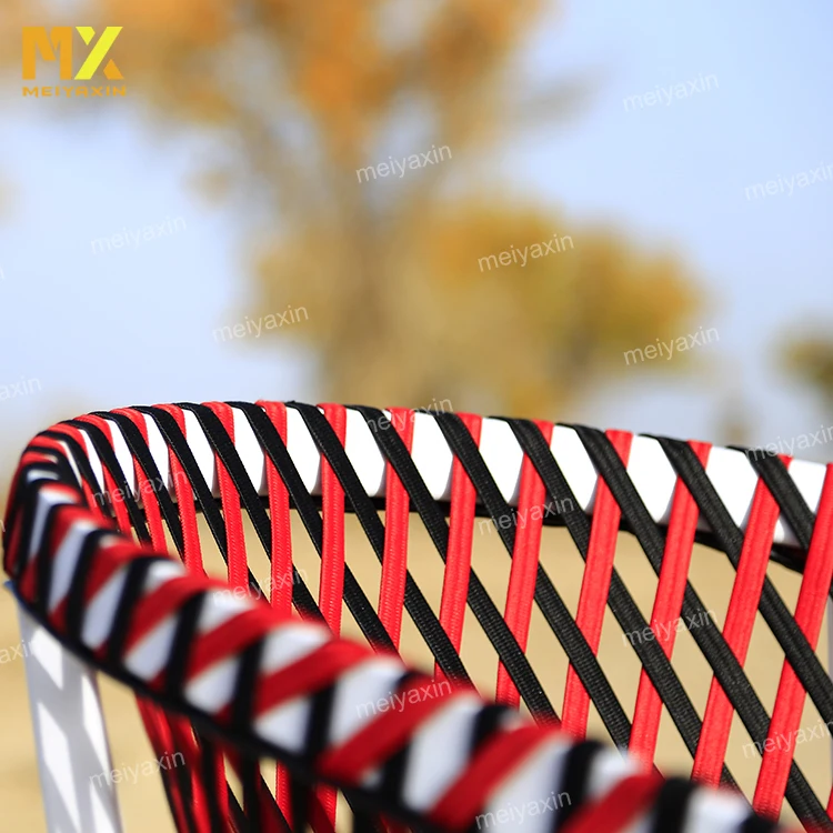 
MX waterproof commercial rope woven outdoor dining table and chairs set 