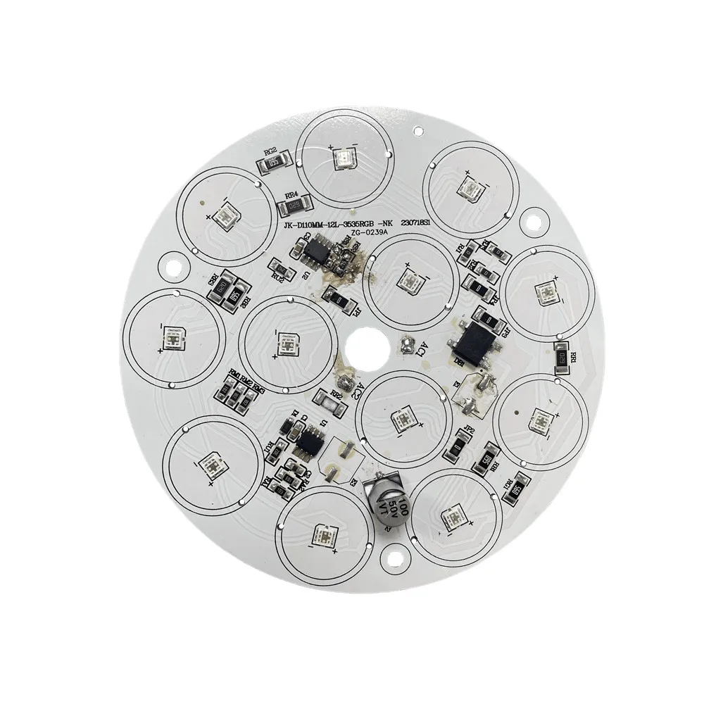 DMX512 самомигающий 110 мм 18 Вт 24 В Алюминиевый PCB PCBA RGB SMD светодиодный модуль освещения для прожекторов и