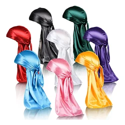 custom logo High quality men pure silk bonnets and durags luxury 100% mulberry silk durags for women