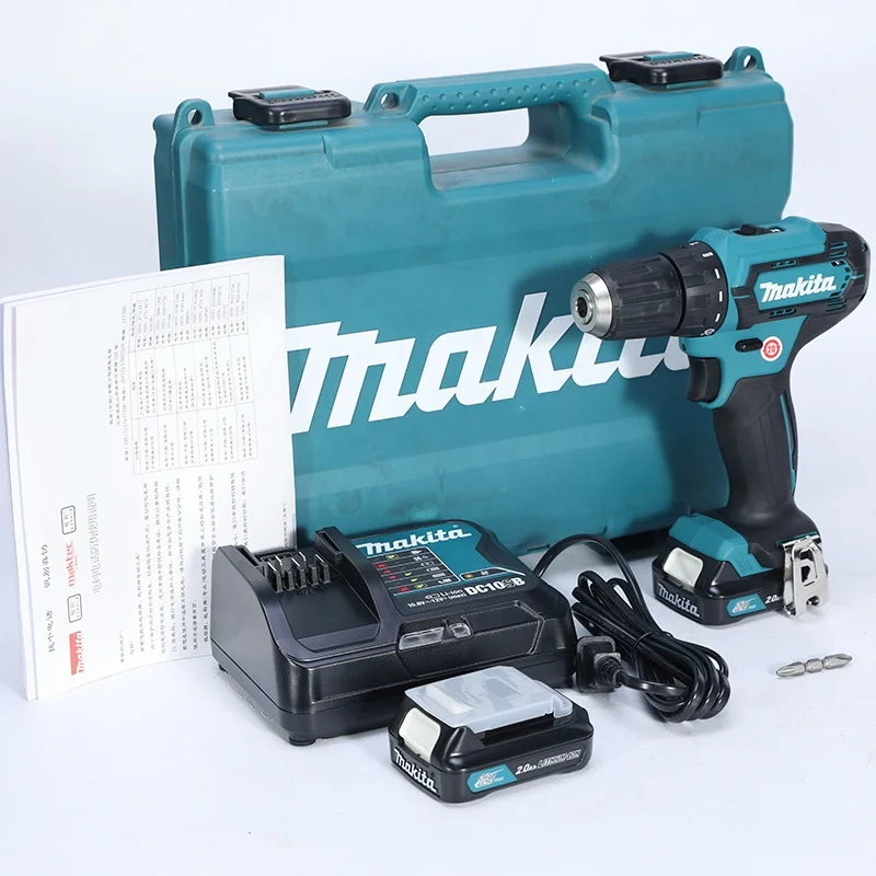 Оригинальная беспроводная дрель Makita 12 В с максимальным крутящим моментом 30 нм литиевая батарея профессиональные электроинструменты 10 мм ручная