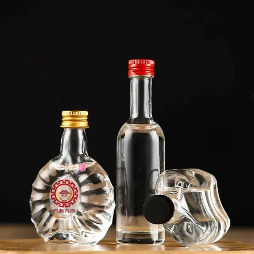 Hot sale 1.7oz 30ml 50ml Mini Liquor Bottles Little Spirit Bottle Alcohol Shot Bottles
