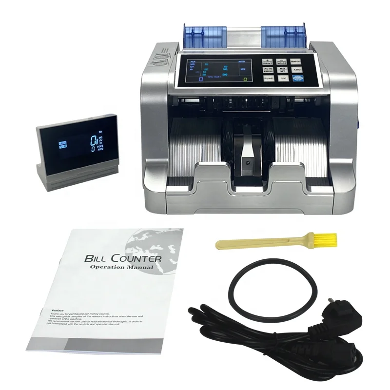 Pakistan Rupee Money Counting Machine Euro Value Counter  Turkey lira Bill notes Calculator Fake Notes Detector Counter