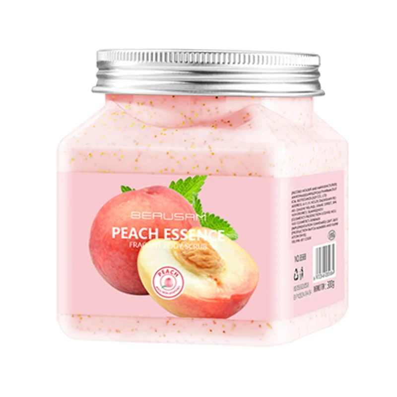 500g частная этикетка Отбеливание тела Скраб для тела увлажняющий уход за кожей лица ванн Уайт герлс природные органические манго персик скраб для тела