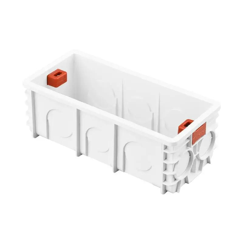 White Switch Socket Box Junction Box for 118mm*72mm Standard Wall Switch and USB Socket