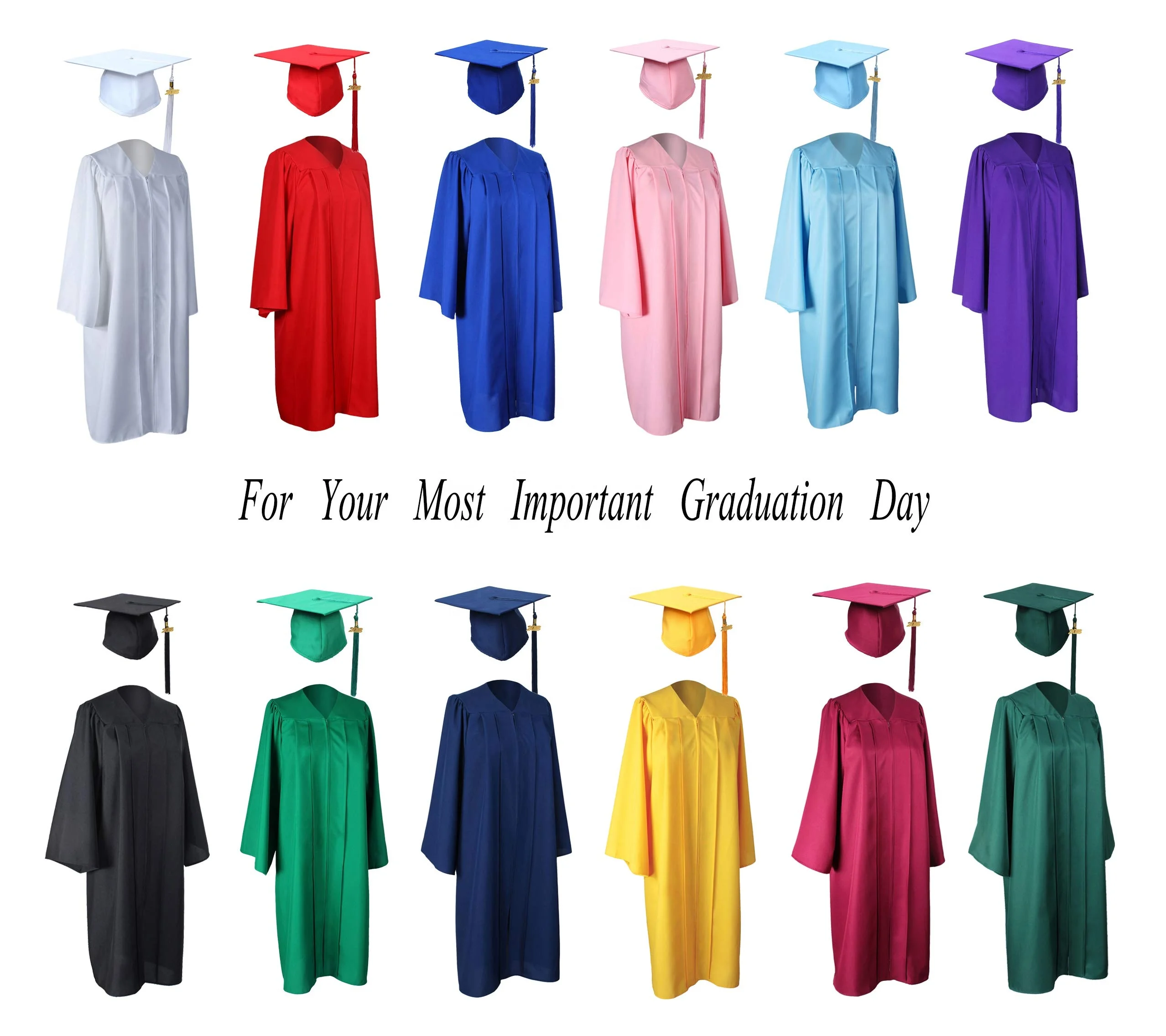 Customized Kids High Quality School Graduation Gown And Hat Uniform Children Preschool Graduation Gown Uniforms For Kindergarten