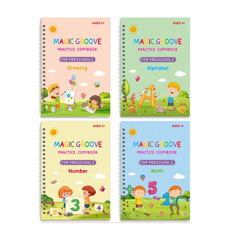 Children Reusable Magic Practice Book English Language Hand Writing Copybook Tracing Book for Kids