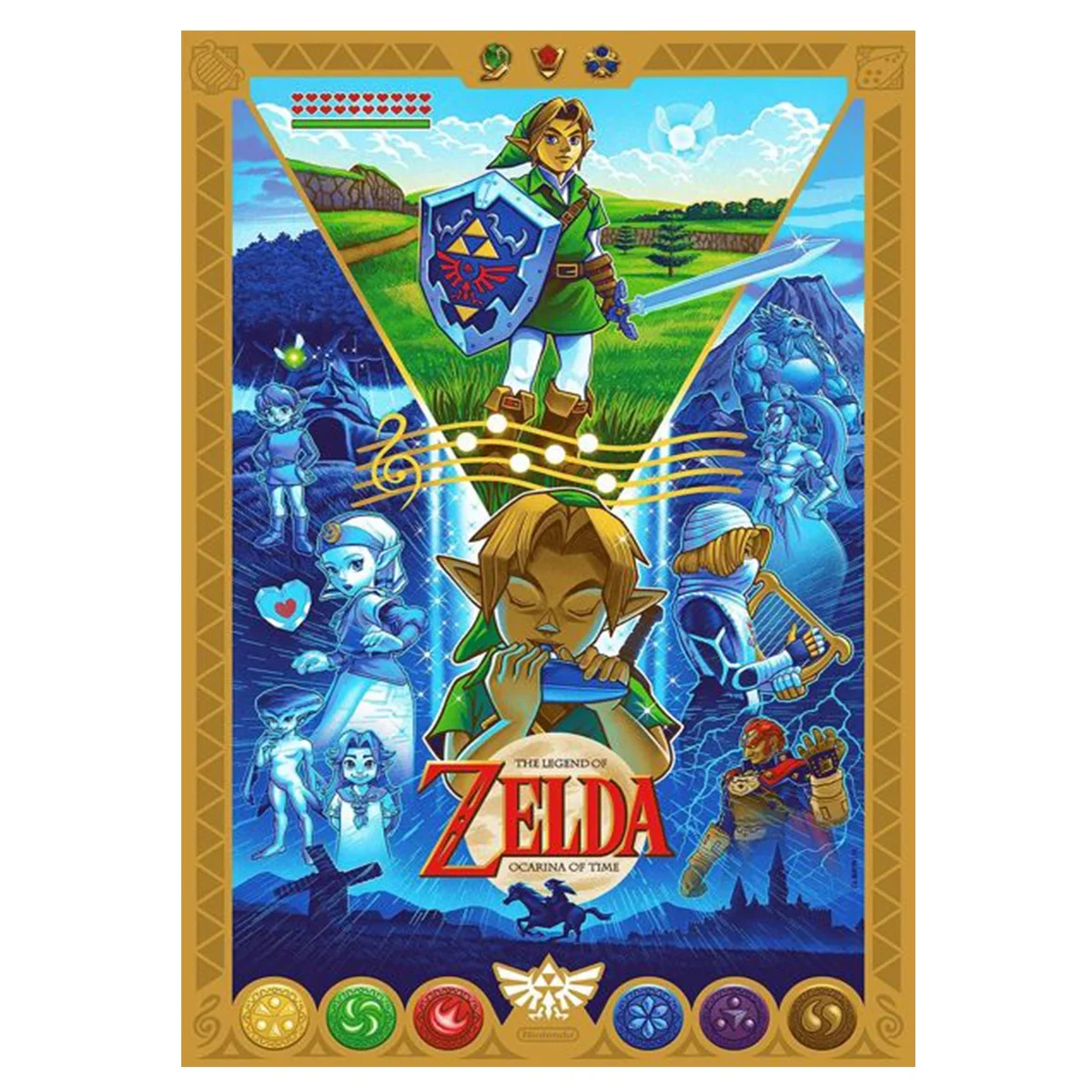 Новый дизайн игры zelda аниме 3D линзовидный постер настенный Декор Печатный Фильм