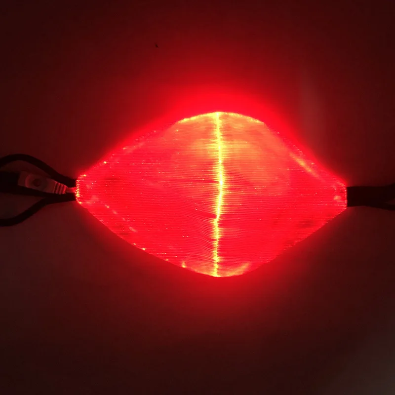 Fashionable Usb Rechargeable Multiple Lighting Colors Halloween Led Party Mask Flashing Dj Rave Mask For Festival