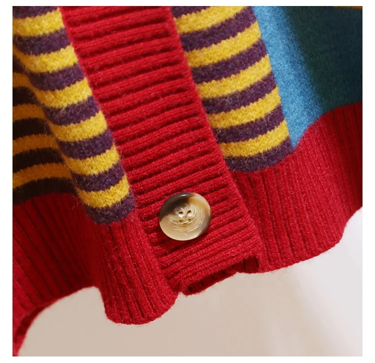 Custom V neck fashion wool cashmere floral female women long cable knitted ladies cardigan aztec sweater