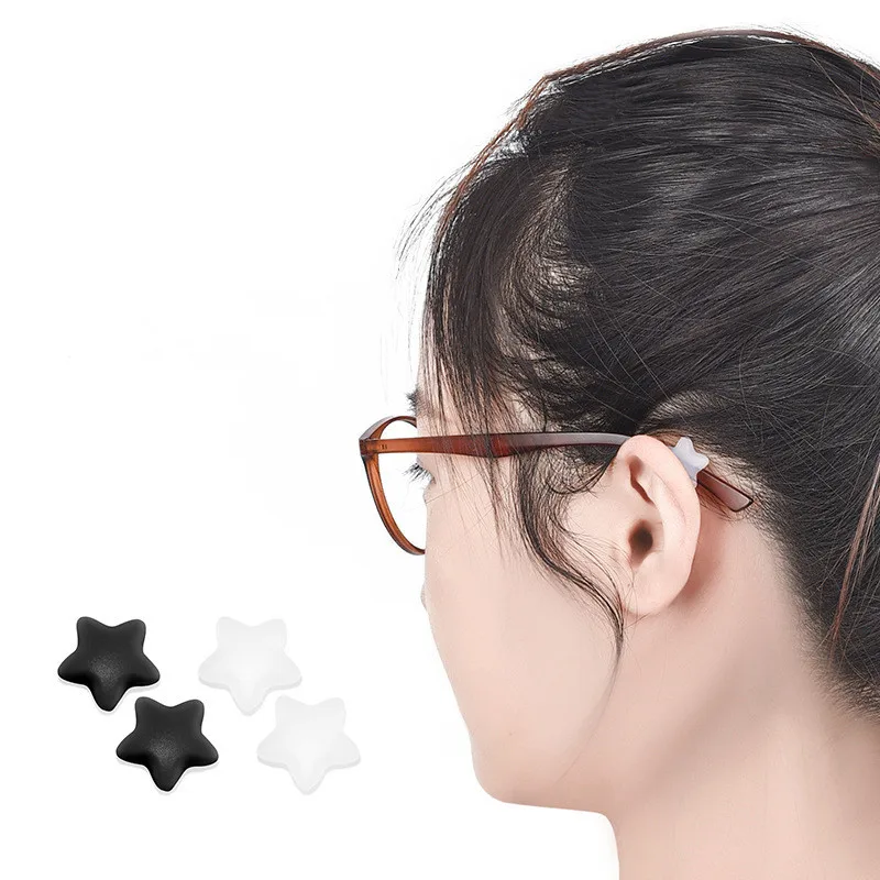 Star Moon Shape Silicone Anti Slip Glasses Sunglasses Ear Hook for Kids Adult