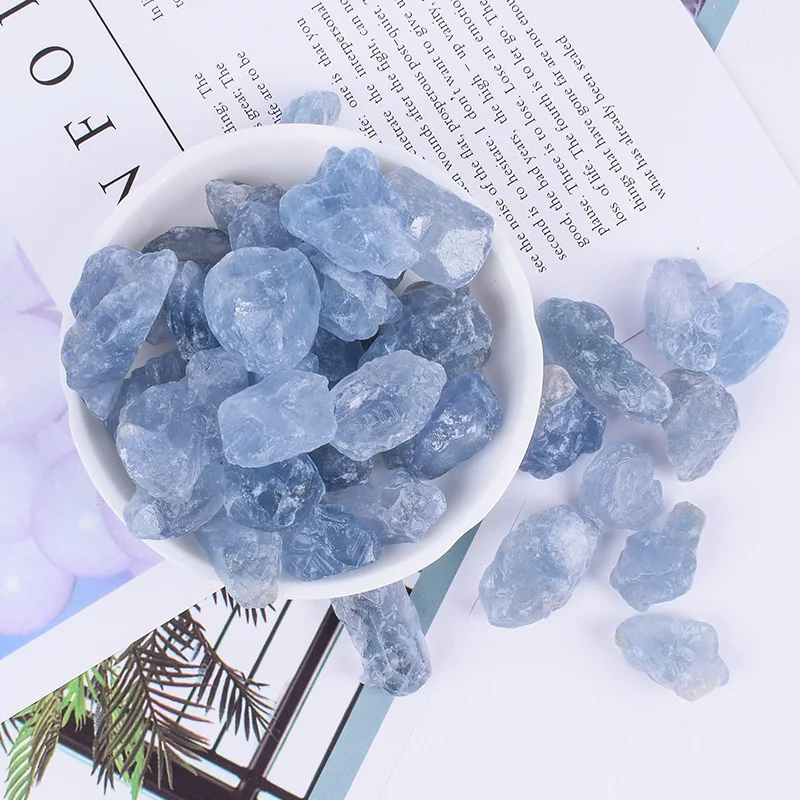 Factory Directly Selling  High Quality  Rough Crystals Raw Celestite Stone for Healing Stones