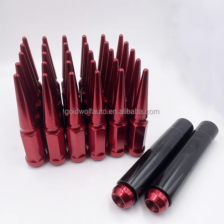 32+2 14*1.5 red spike lug nuts