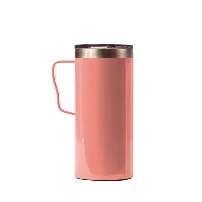 New Arrival Double Wall Stainless Steel Vacuum Keep Cooling Tumbler Camping Travel Mugs 16oz Best Beer Mug Cups with handle