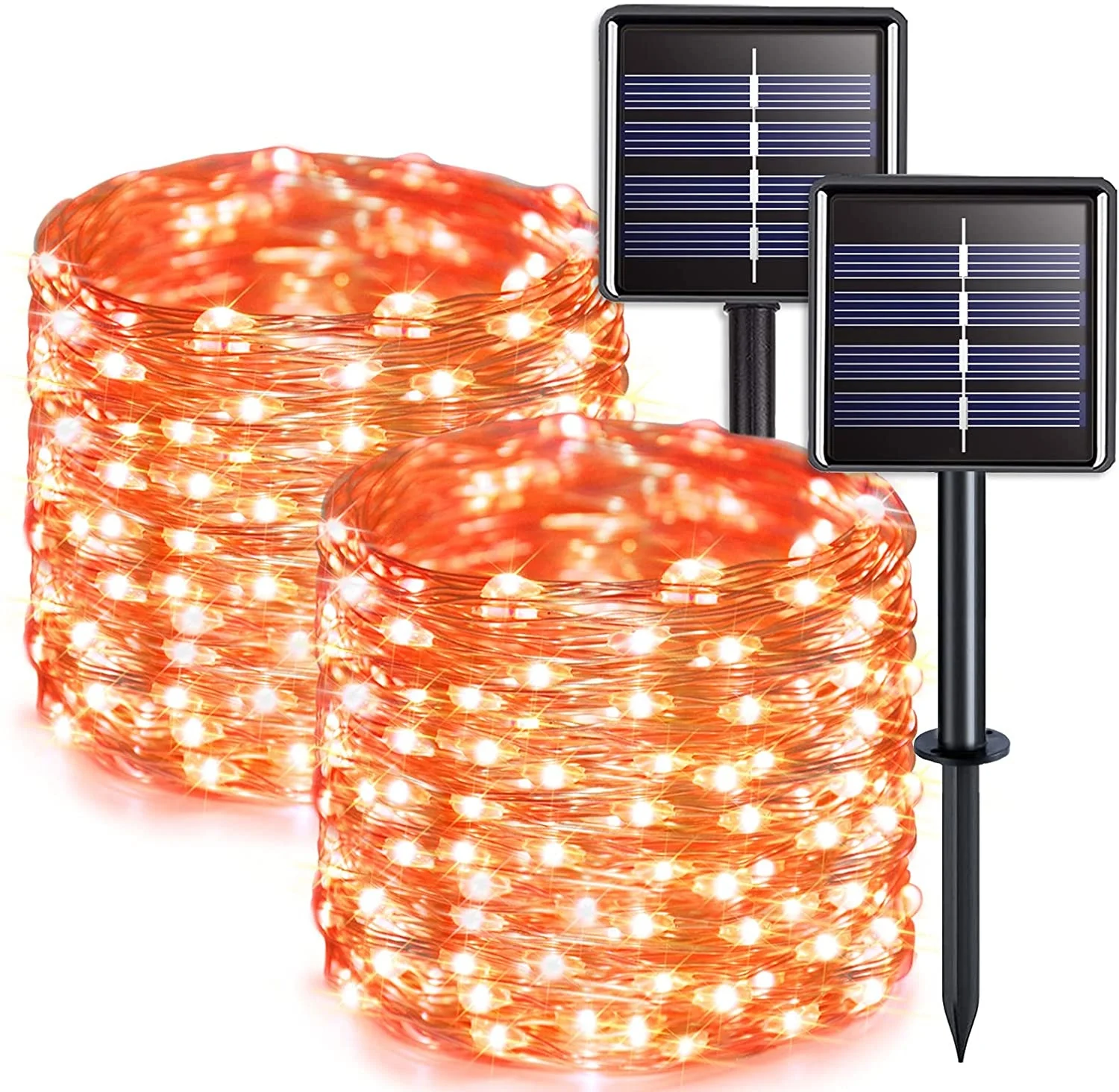 High quality solar box copper wire led lamp string light solar powered christmas fairy string lights