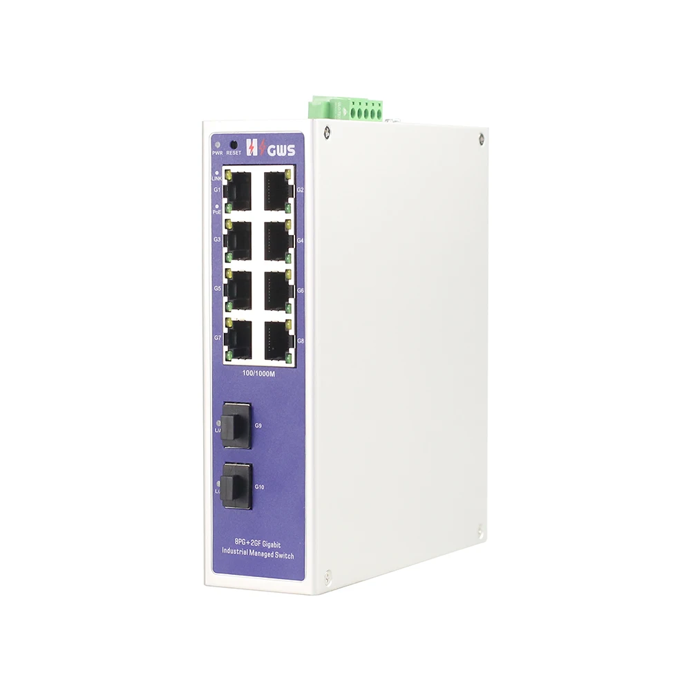 Management Industrial POE Switch 10/100/1000M 4 8 ports poe with uplink 2 ports SFP network switches for CCTV IP Camera
