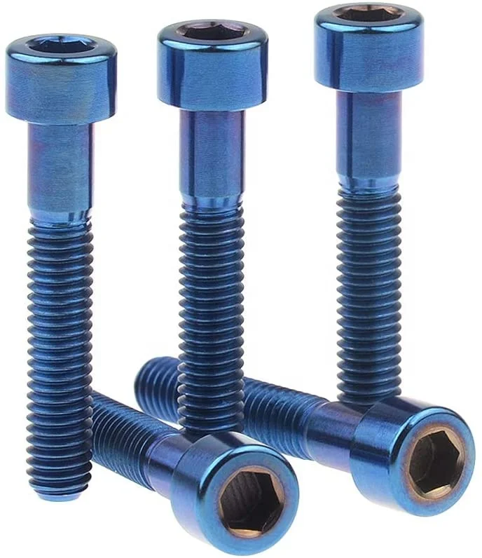 High quality M4 M5 M6 road mountain bicycle torx hex head outer titanium bolts bike titanium bolts
