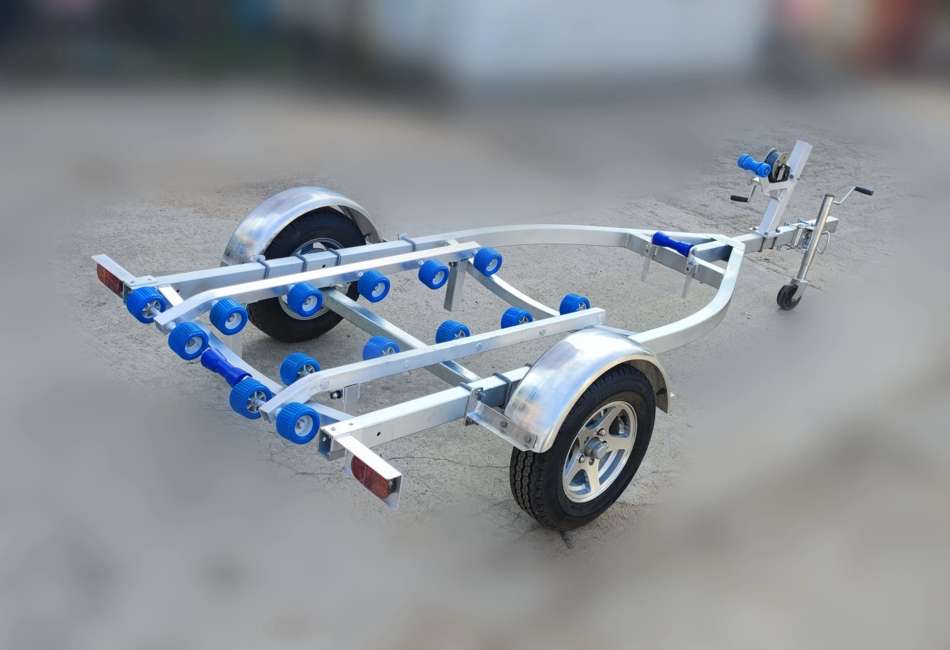 12ft Single Axle Aluminium Jet Ski Trailer with Rollers with VIN DOT CE
