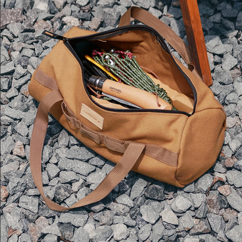 Outdoor Camping Tools Bags Organizer Portable Tent Ground Nail Stakes Wind Rope Hammer Pouch Tent Peg Nails Bags