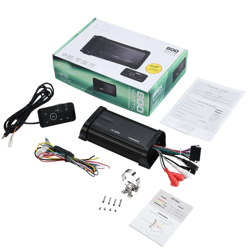 240 Вт 4-канальный Водонепроницаемый морской усилитель с многофункциональным дистанционным управлением для лодок автомобилей мотоцикла ATV UTV