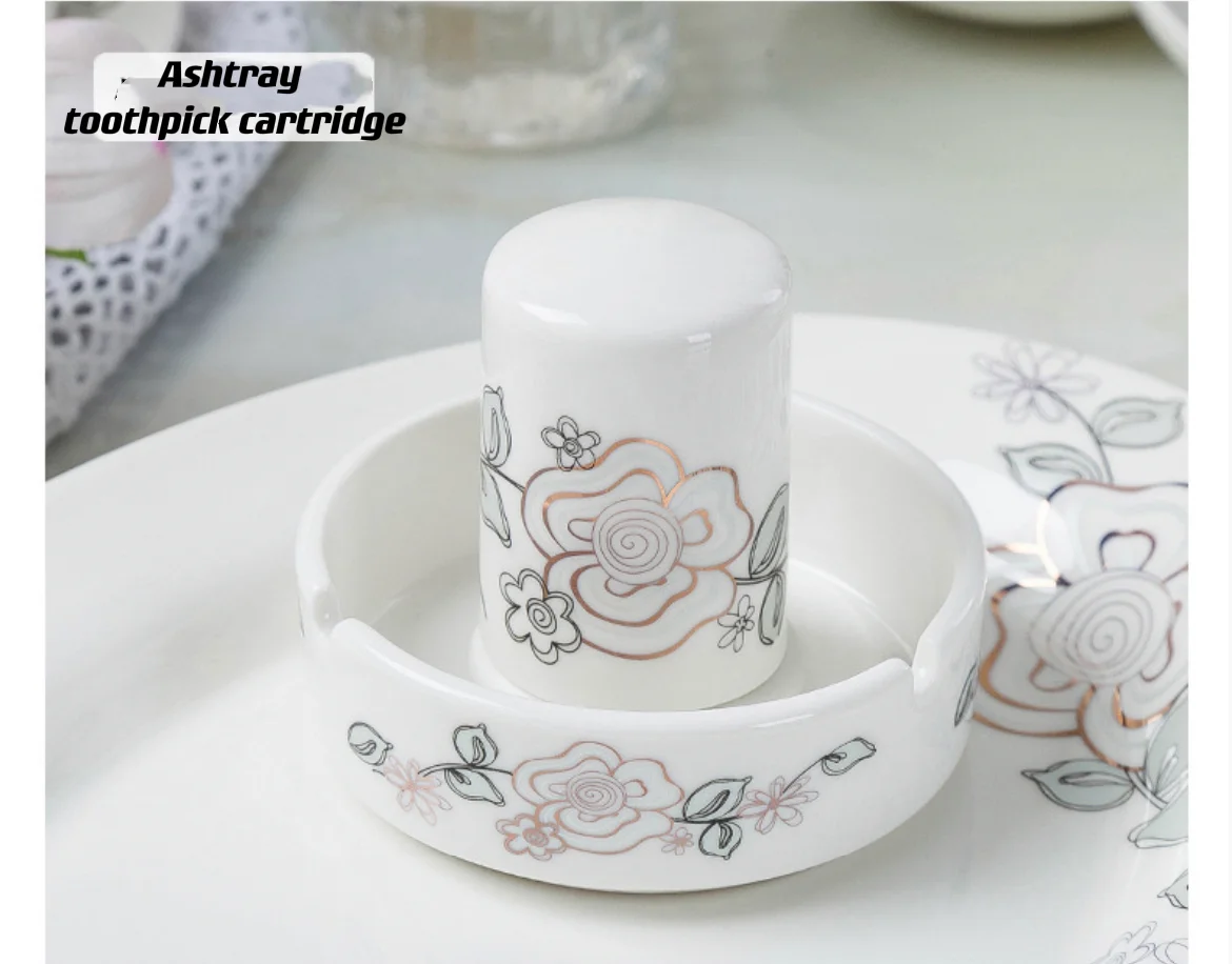 Частная торговая марка Jinyun фарфоровая посуда из костяного фарфора 56 шт. подарочные фарфоровые керамические тарелки наборы посуды