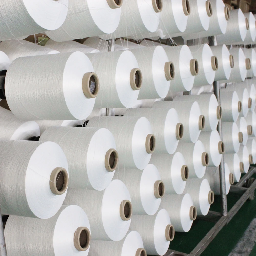 Recycled 100% polyester/nylon yarn composite yarn polyester-polyamide composite elastic fabric  recycled dty