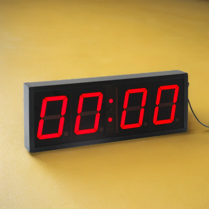 CHEETIE CP18 4 Digits 7 Segment LED Large Wall Clock 2 Digits LED Countdown Timer Graphics Custom Made Wall Clock