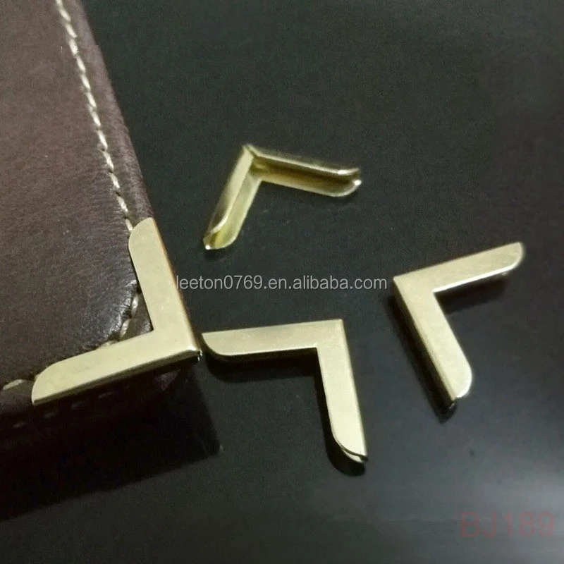 Factory supply  15 x 15 x 3.0mm gold metal corner protector for book cover