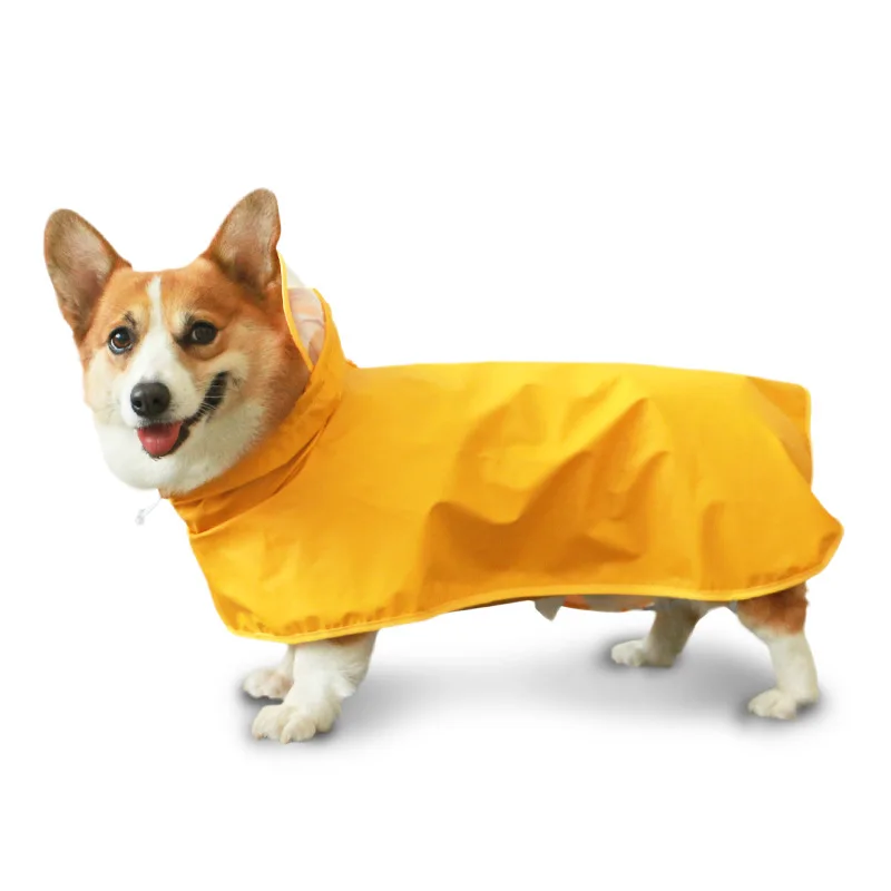 Amazon Hot Sell reflective designers luxury raincoat for dog Teddy Corgi waterproof dog suit dog raincoat with hood