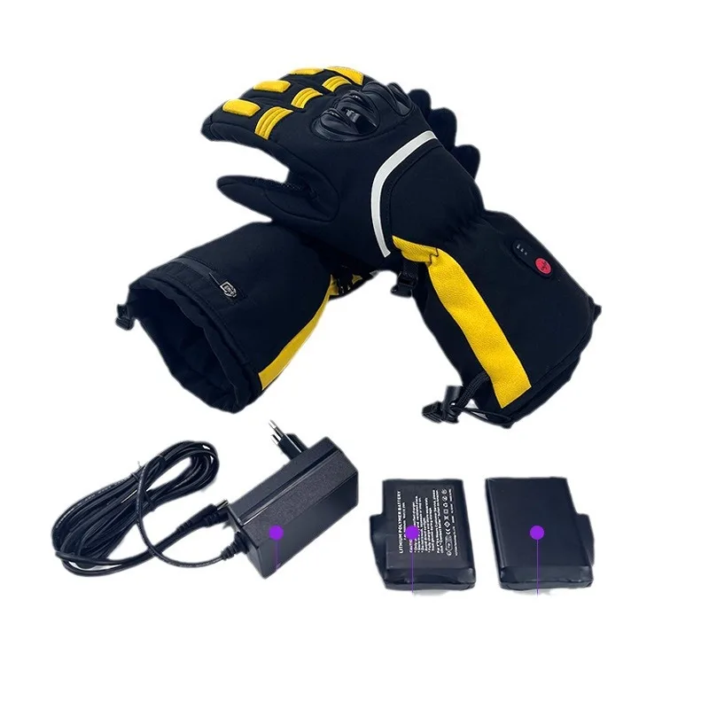 Sports 7.4v 1800mah Usb Battery Rechargeable Heating Waterproof Riding Motorcycle Cycling Thick Ski Heated Gloves