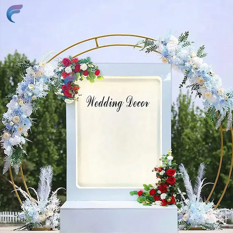 Elegant Stainless Steel Glass Waterfall Fountain Popular Wedding Indoor Water Feature Interior Wall Decoration Garden Background