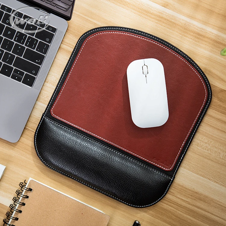 New mouse pad wholesale computer desk pad wrist keyboard pad office simple and dirty solid color leather wrist rest