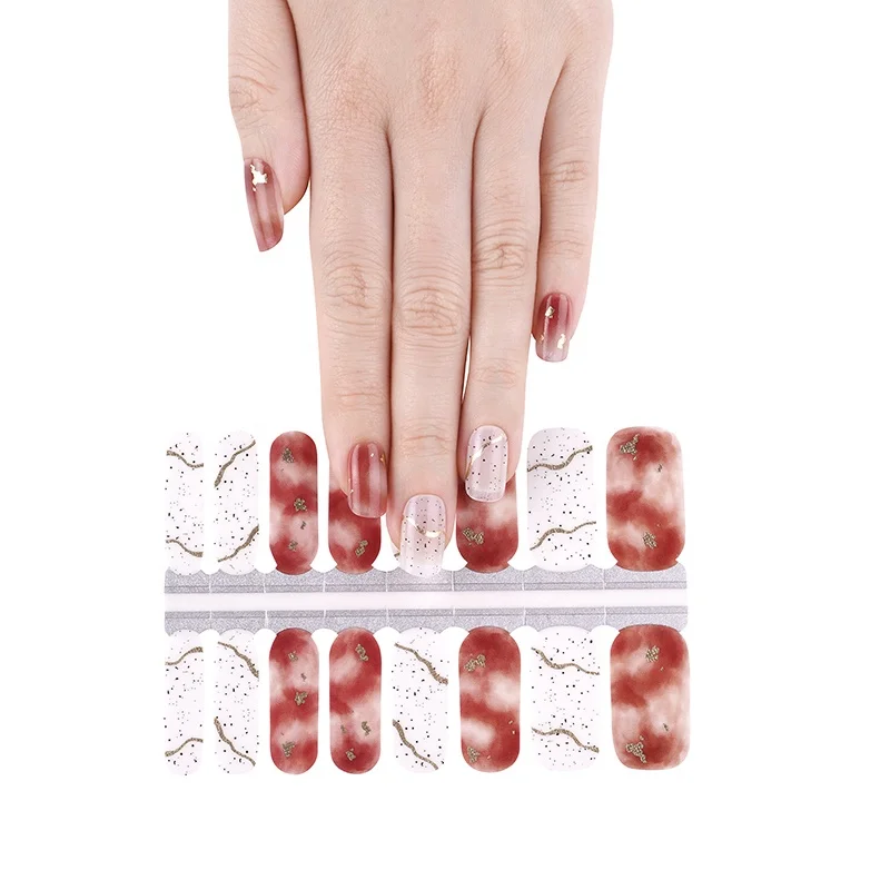 2025 Nail Sticker 16 Flash Laser Nail Polish sticker Ins Wind Waterproof Lasting Nail Sticker