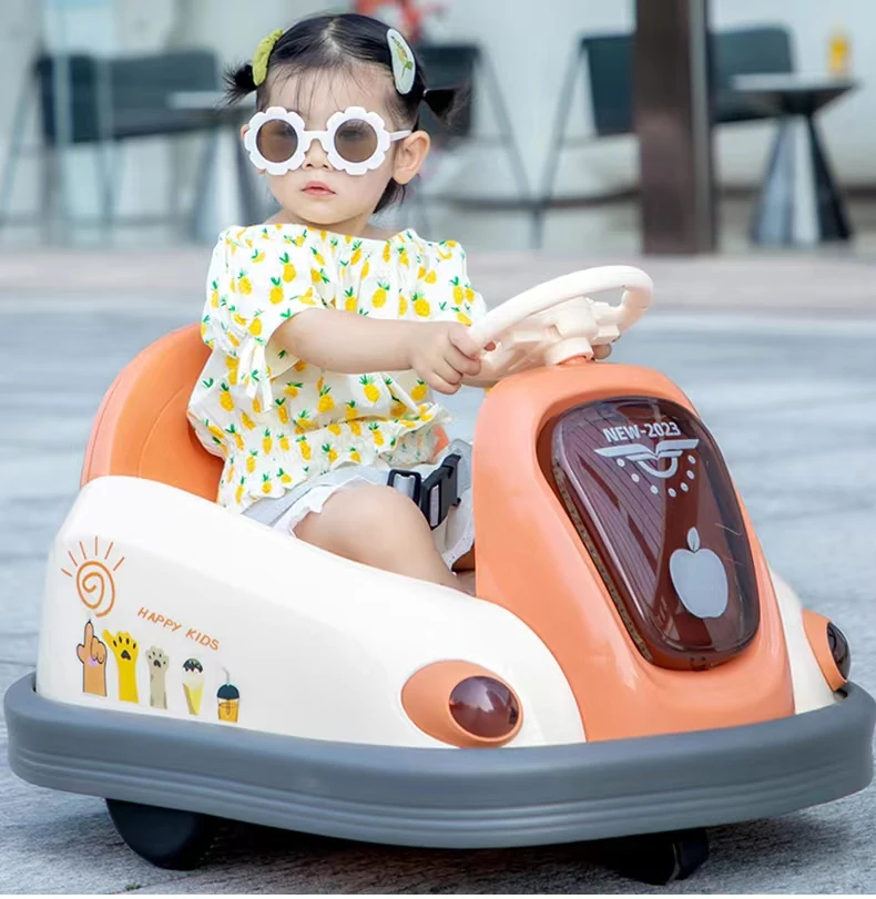 6V Remote Control Kidzone Bumper Cars Toy Vehicle for Kids and Toddlers Electric Ride-on Drift Toy