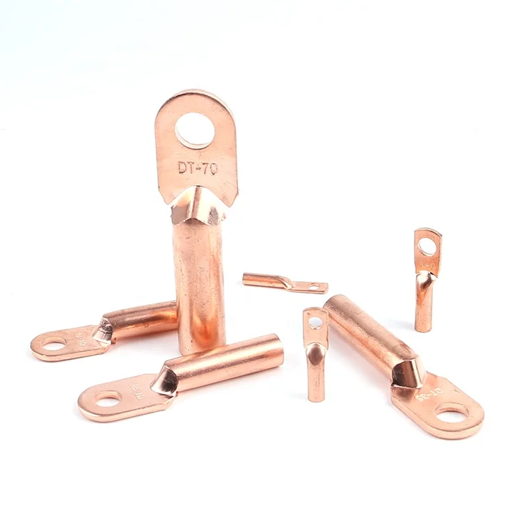 DT Electrical Aluminum Tinned Plated welding Ring Round Copper Brass Battery Wire Tubular Terminals Connectors Crimp Cable lugs