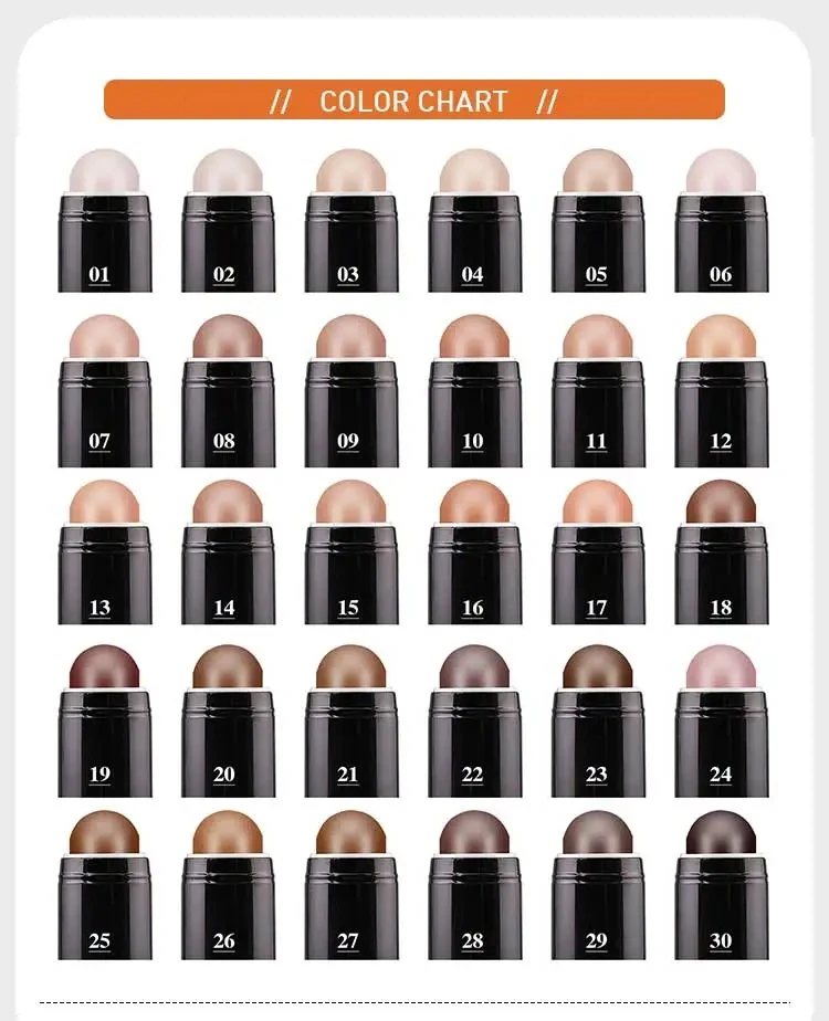 Wholesale OEM Makeup Cream Matte Face Base Full Coverage Concealer Contour Bronzer Highlighter Waterproof Tube Foundation Stick