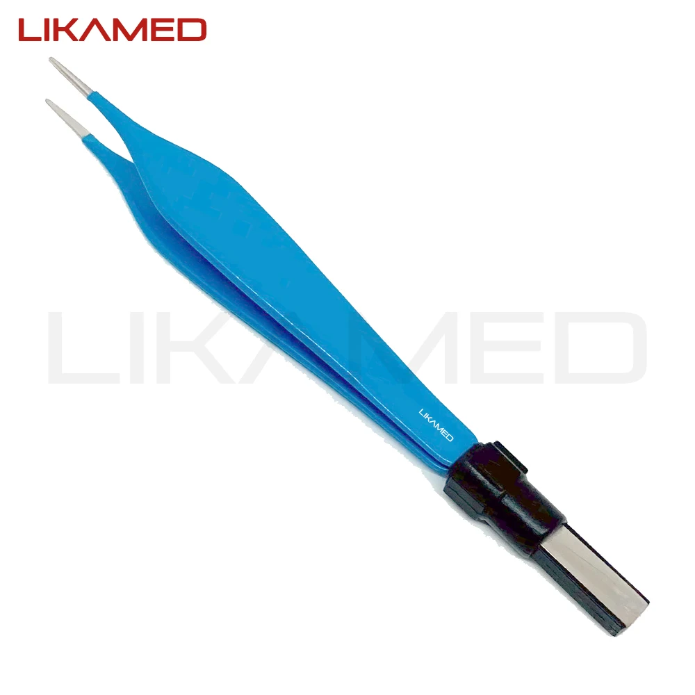 Биполярные байонетные щипцы биполярные антипригарные электрические Германия нержавеющая сталь голубое покрытие