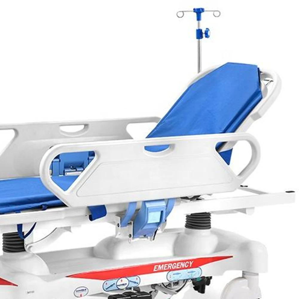 Luxury Hydraulic Transportation Trolley Patient Ambulance Stretcher Transporter Bed