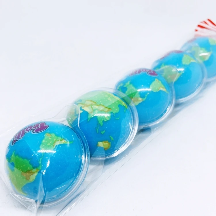 PLANET GUMMY EARTH JELLY BURST EXPLODING CANDY FIVE PIECE IN ONE BAG