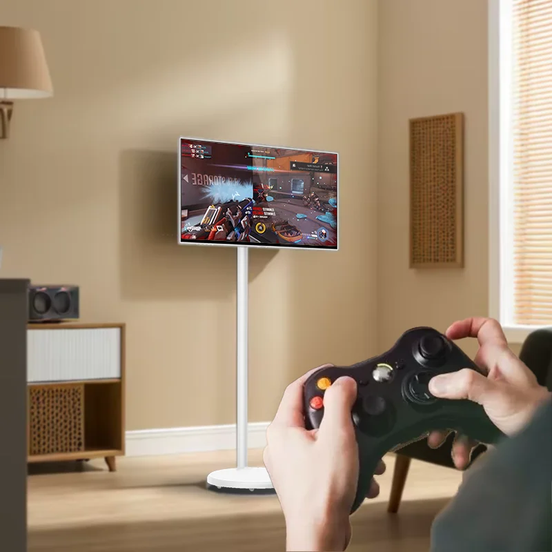 Portable TV 21.5 24 27 Inch Follow me Touch Incell Screen Displays Full HD Wireless Android LCD Monitors For Home Kitchen