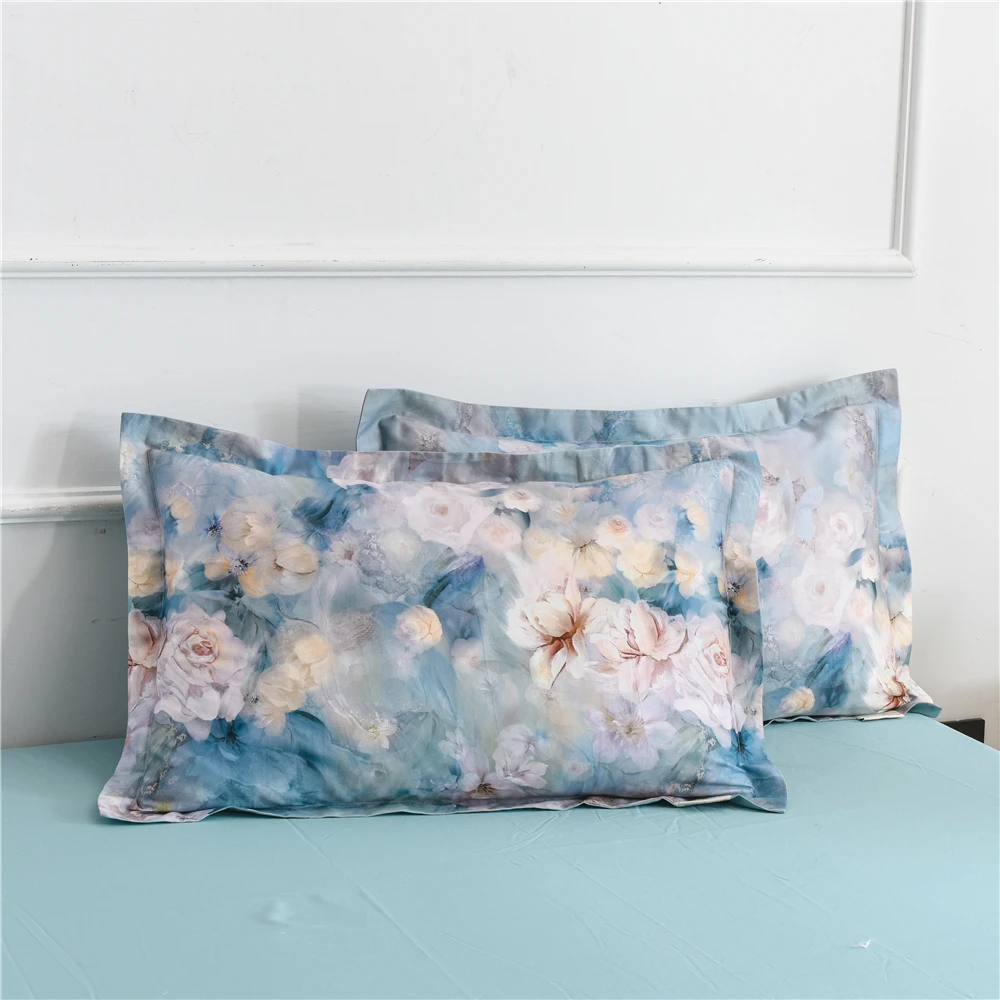 3D Quilt Cover Set Cotton Bed Sheets Printed Duvet Cover Floral Design Digital Printing Bedding Sets